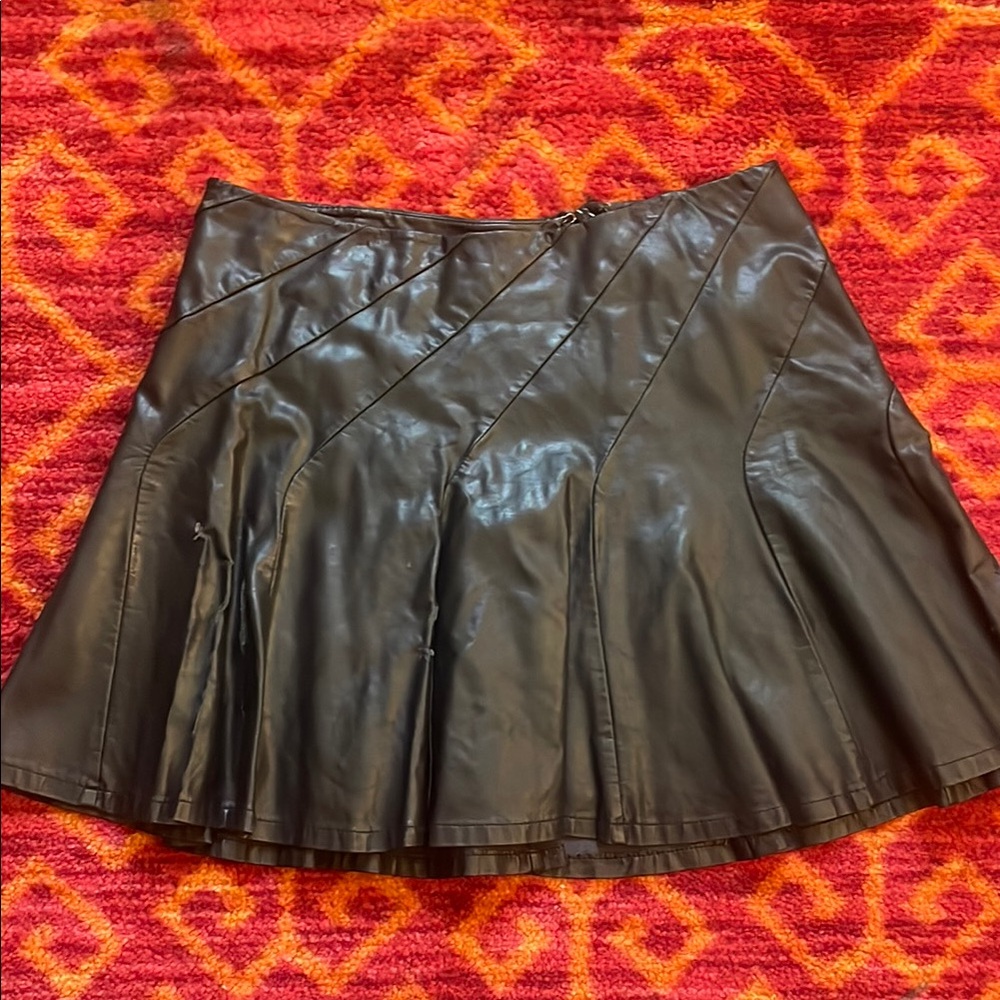 Free People Black Skater Mini Skirt Pleated Night Out